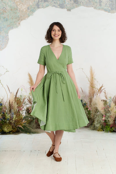 Wrap Dress, Short Sleeve