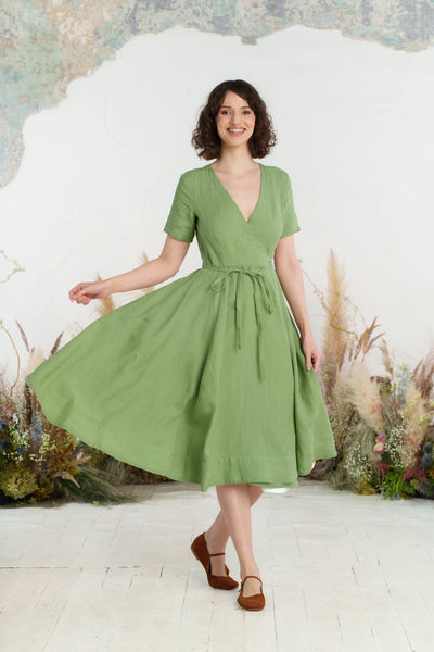 Wrap Dress, Short Sleeve