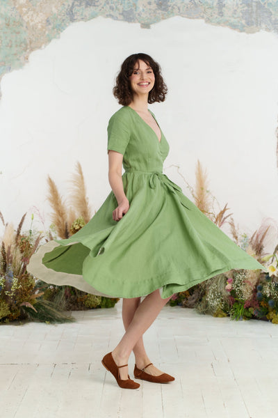 Wrap Dress, Short Sleeve