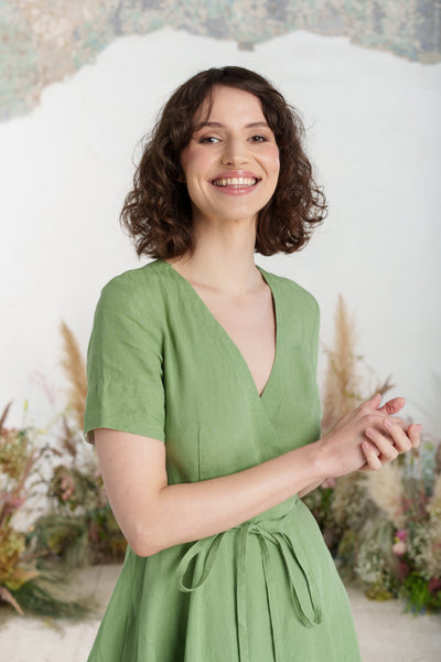 Wrap Dress, Short Sleeve