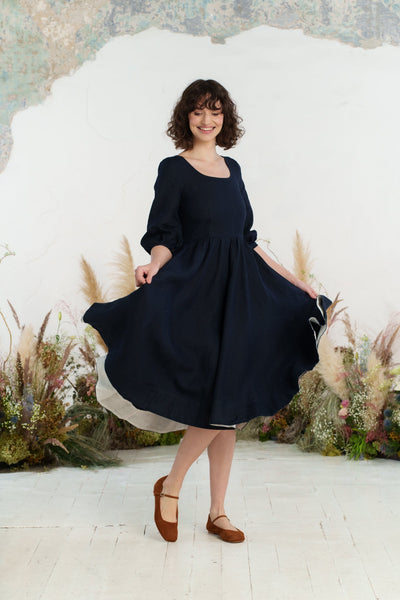 Carmen Dress, 3/4 Sleeve