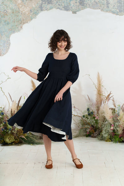 Carmen Dress, 3/4 Sleeve