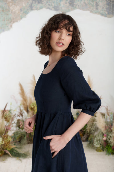 Carmen Dress, 3/4 Sleeve