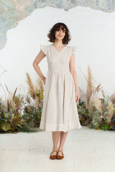 Diane Dress, Ruffle Sleeve