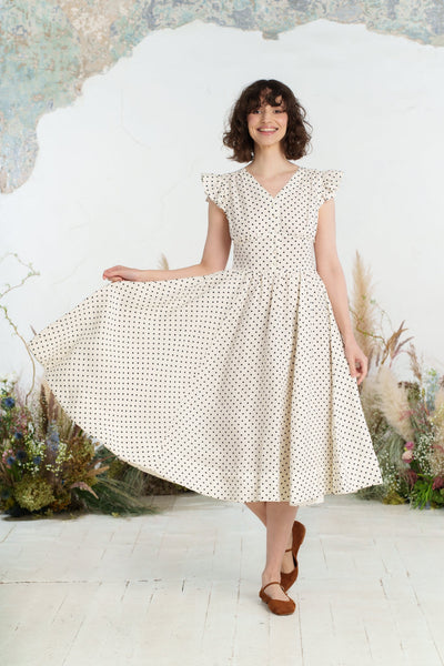 Diane Dress, Ruffle Sleeve