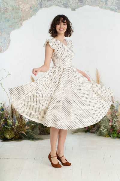 Diane Dress, Ruffle Sleeve