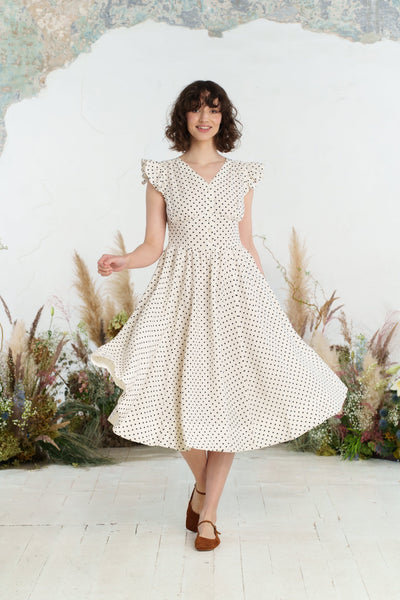 Diane Dress, Ruffle Sleeve