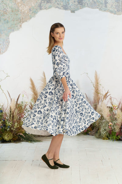 Carmen Dress, 3/4 Sleeve