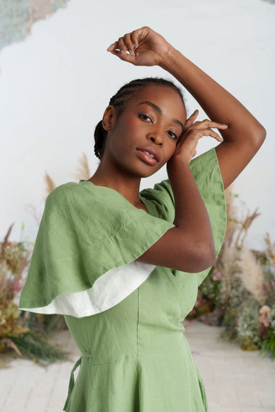 Maxi Wrap Dress, Butterfly Sleeve