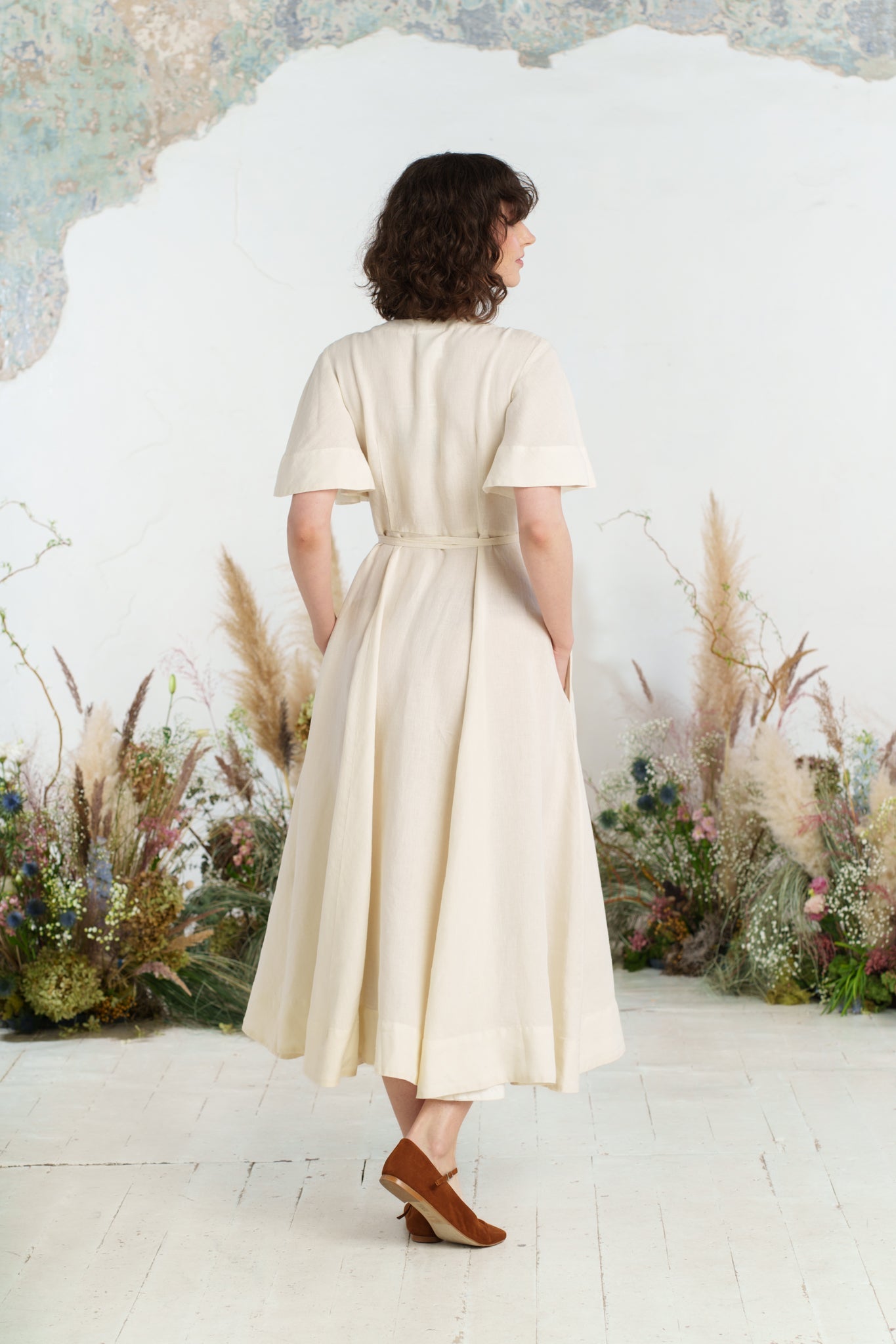 Maxi Wrap Dress, Butterfly Sleeve