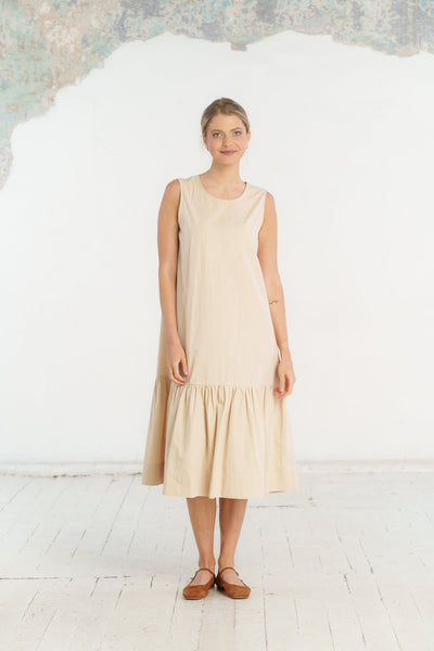 Tulip Petticoat, Sleeveless, Beige