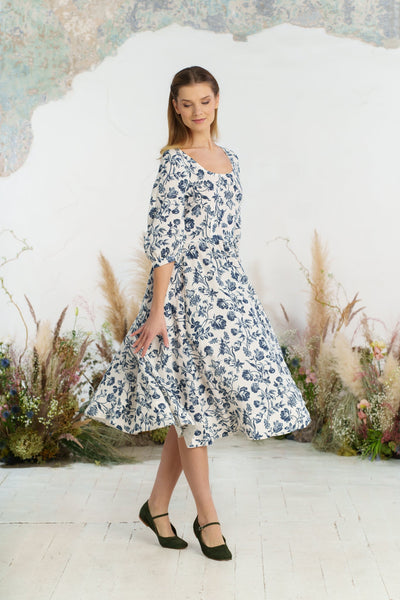 Carmen Dress, 3/4 Sleeve