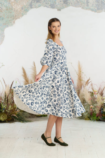 Carmen Dress, 3/4 Sleeve