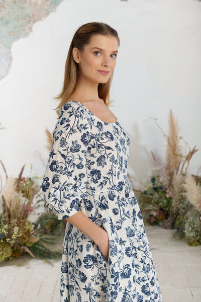 Carmen Dress, 3/4 Sleeve