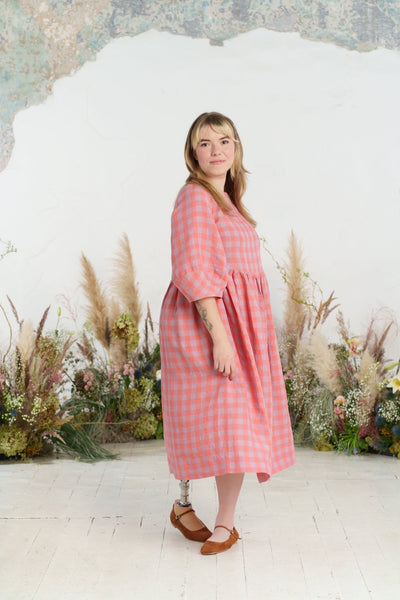 Smock Gaia Dress, 3/4 Sleeve