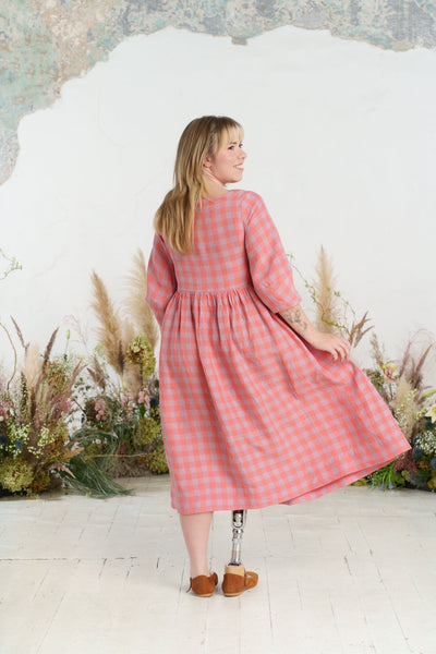 Smock Gaia Dress, 3/4 Sleeve