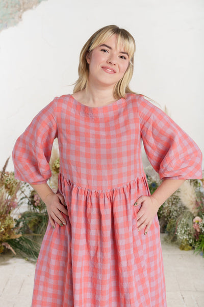 Smock Gaia Dress, 3/4 Sleeve