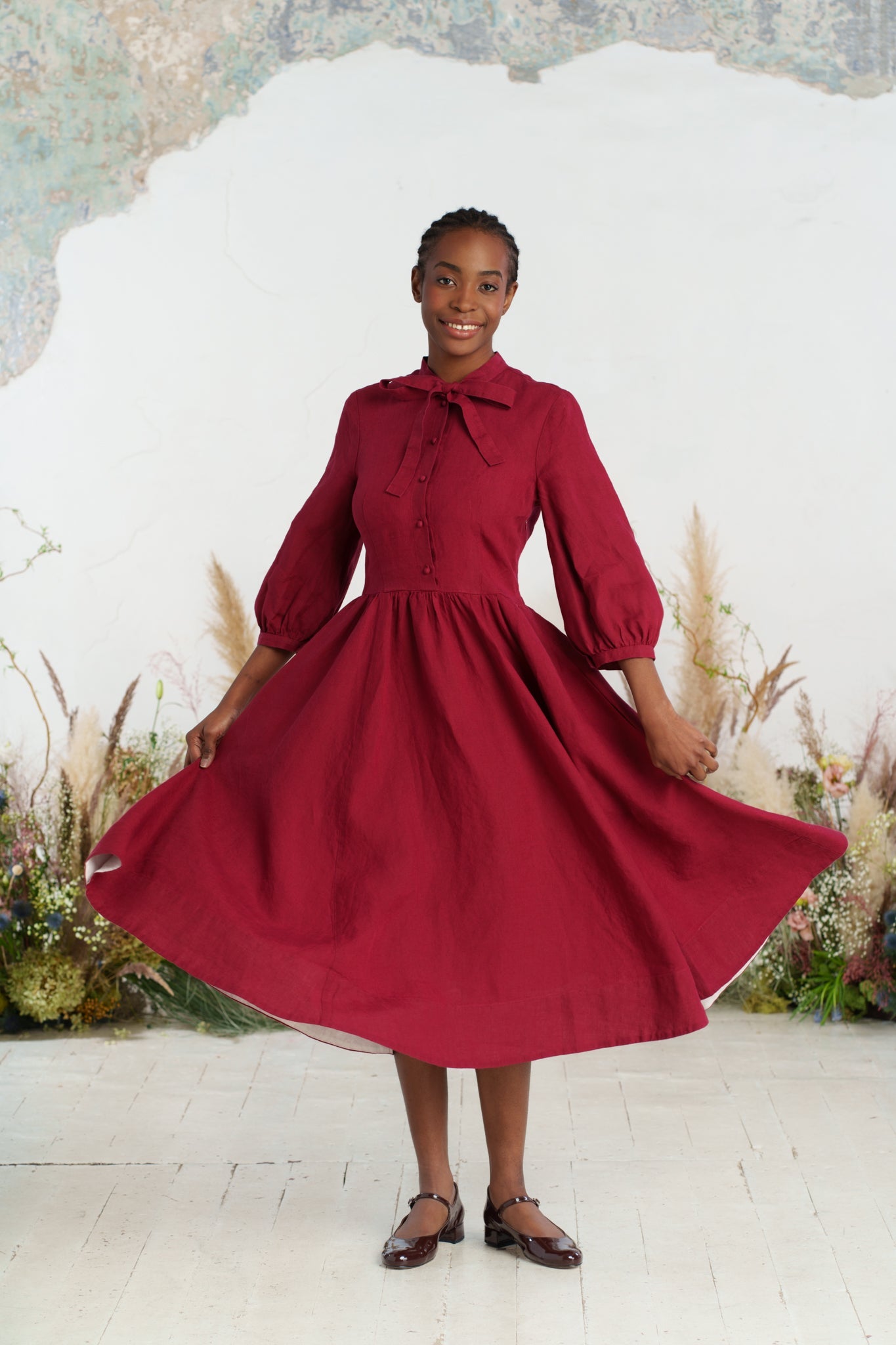 Jasmine Dress, 3/4 Sleeve