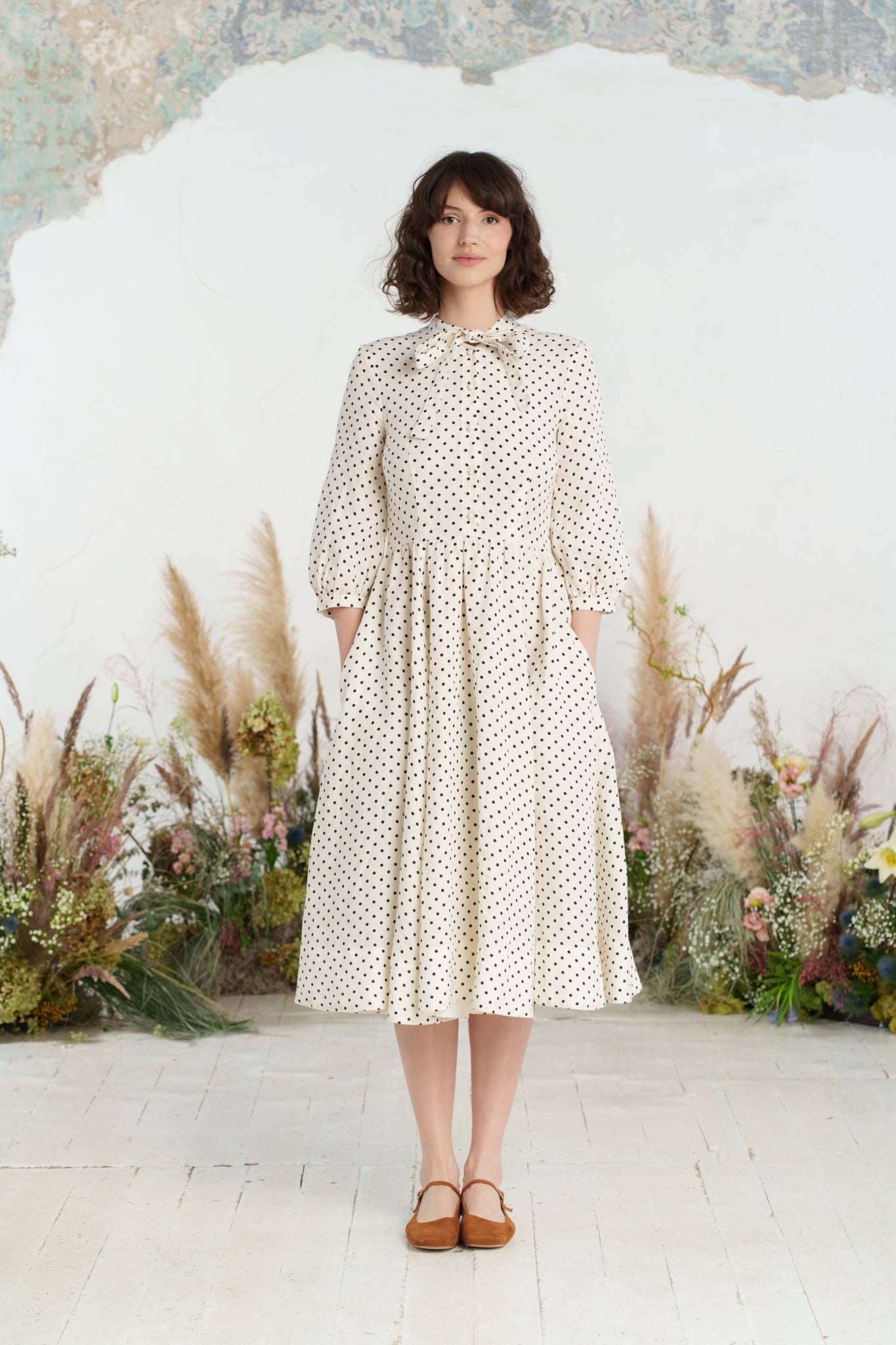 Jasmine Dress, 3/4 Sleeve