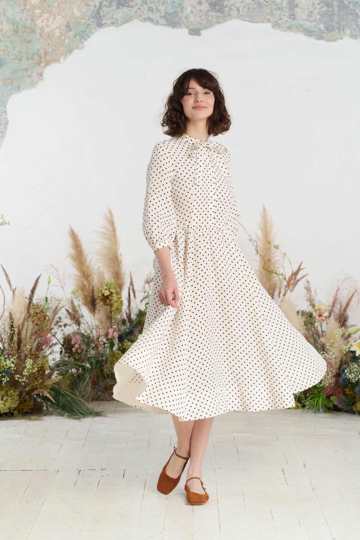 Jasmine Dress, 3/4 Sleeve