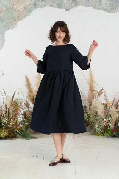 Smock Gaia Dress, 3/4 Sleeve