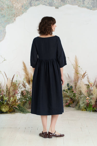 Smock Gaia Dress, 3/4 Sleeve