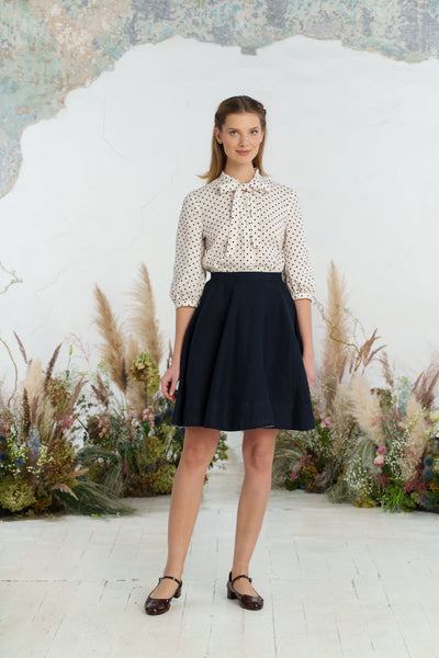 Mini Wrap Skirt, Night Navy