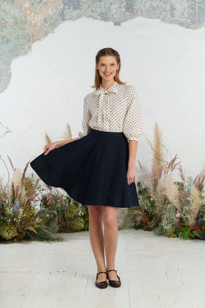 Mini Wrap Skirt, Night Navy