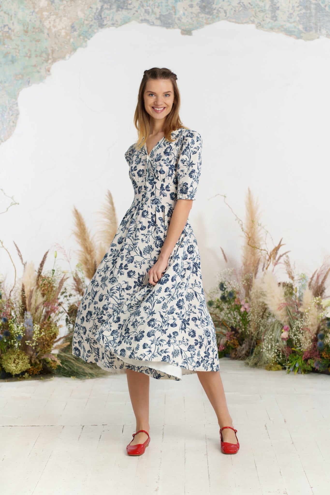 Diane Dress, Puffed Sleeve