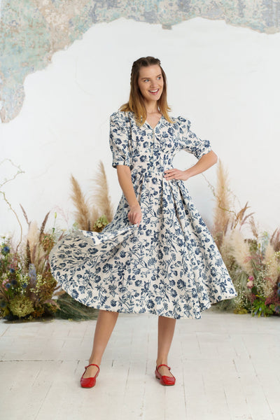 Diane Dress, Puffed Sleeve