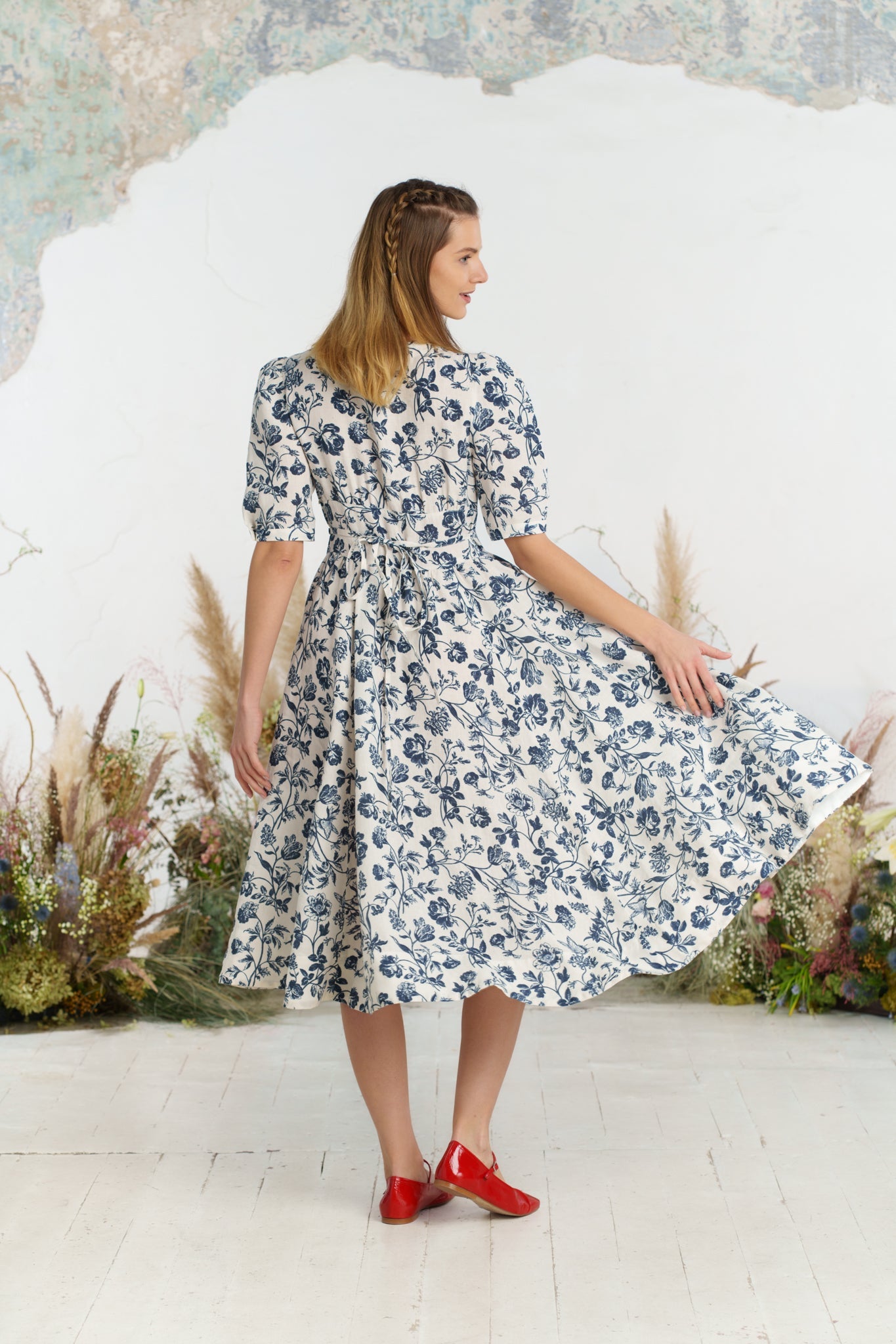 Diane Dress, Puffed Sleeve