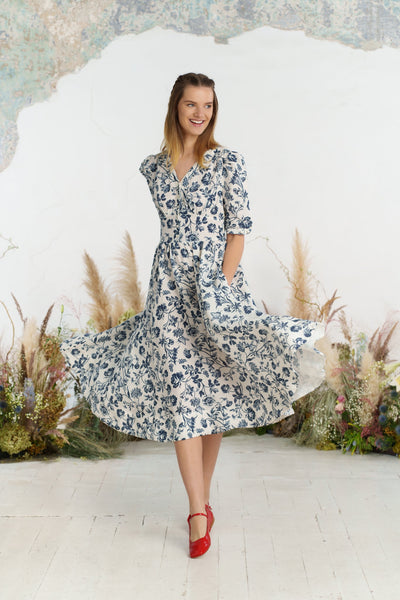 Diane Dress, Puffed Sleeve