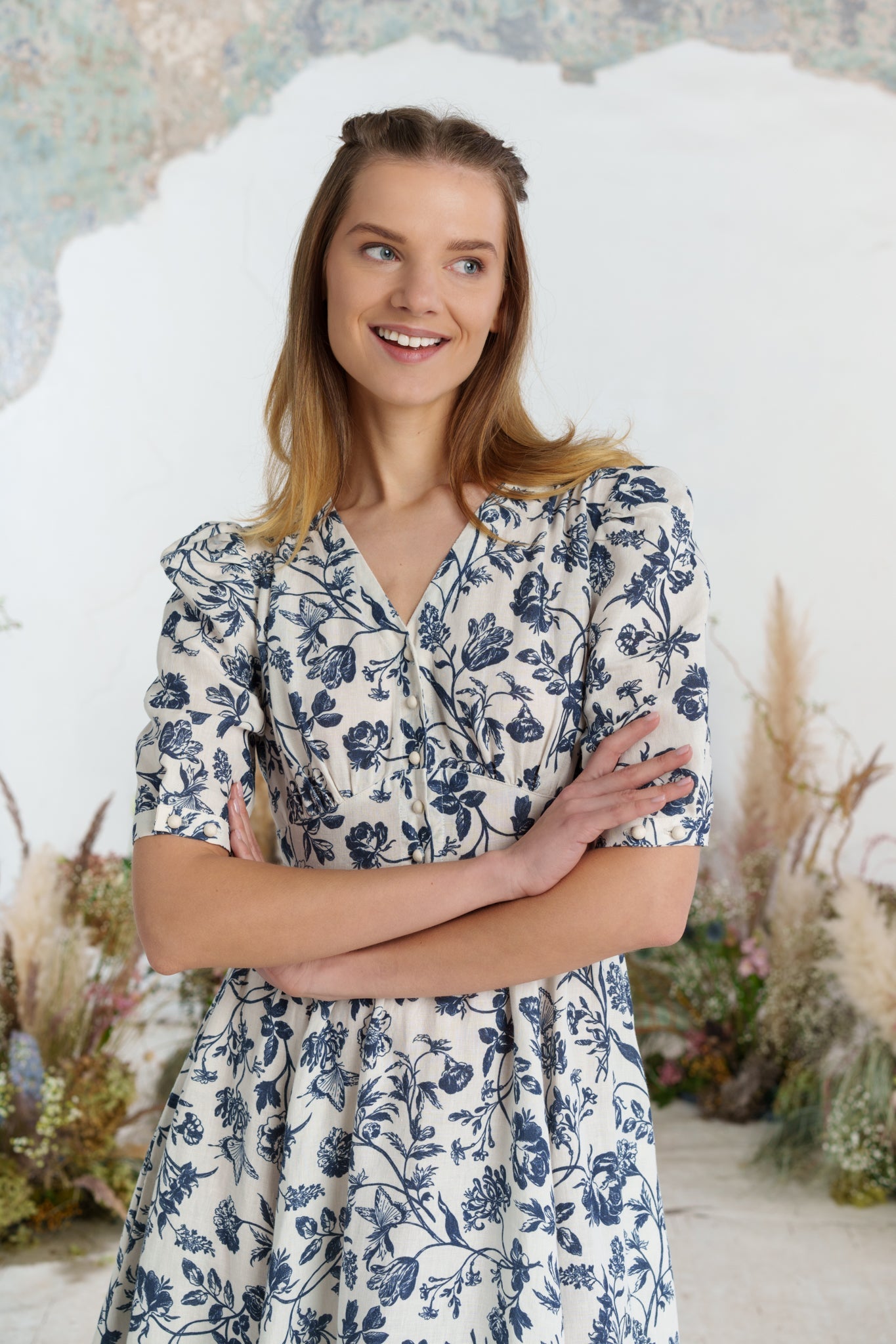Diane Dress, Puffed Sleeve