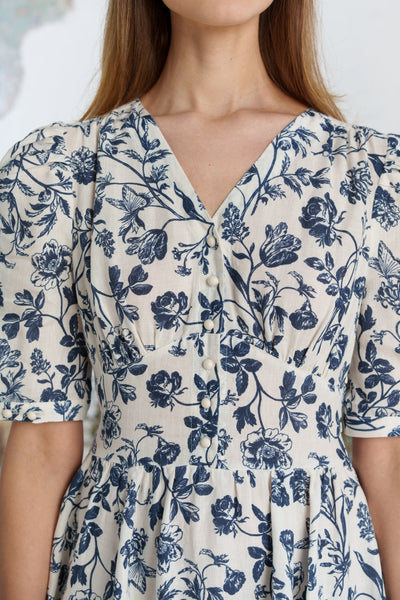 Diane Dress, Puffed Sleeve
