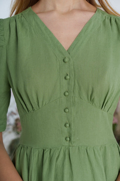 Diane Dress, Puffed Sleeve