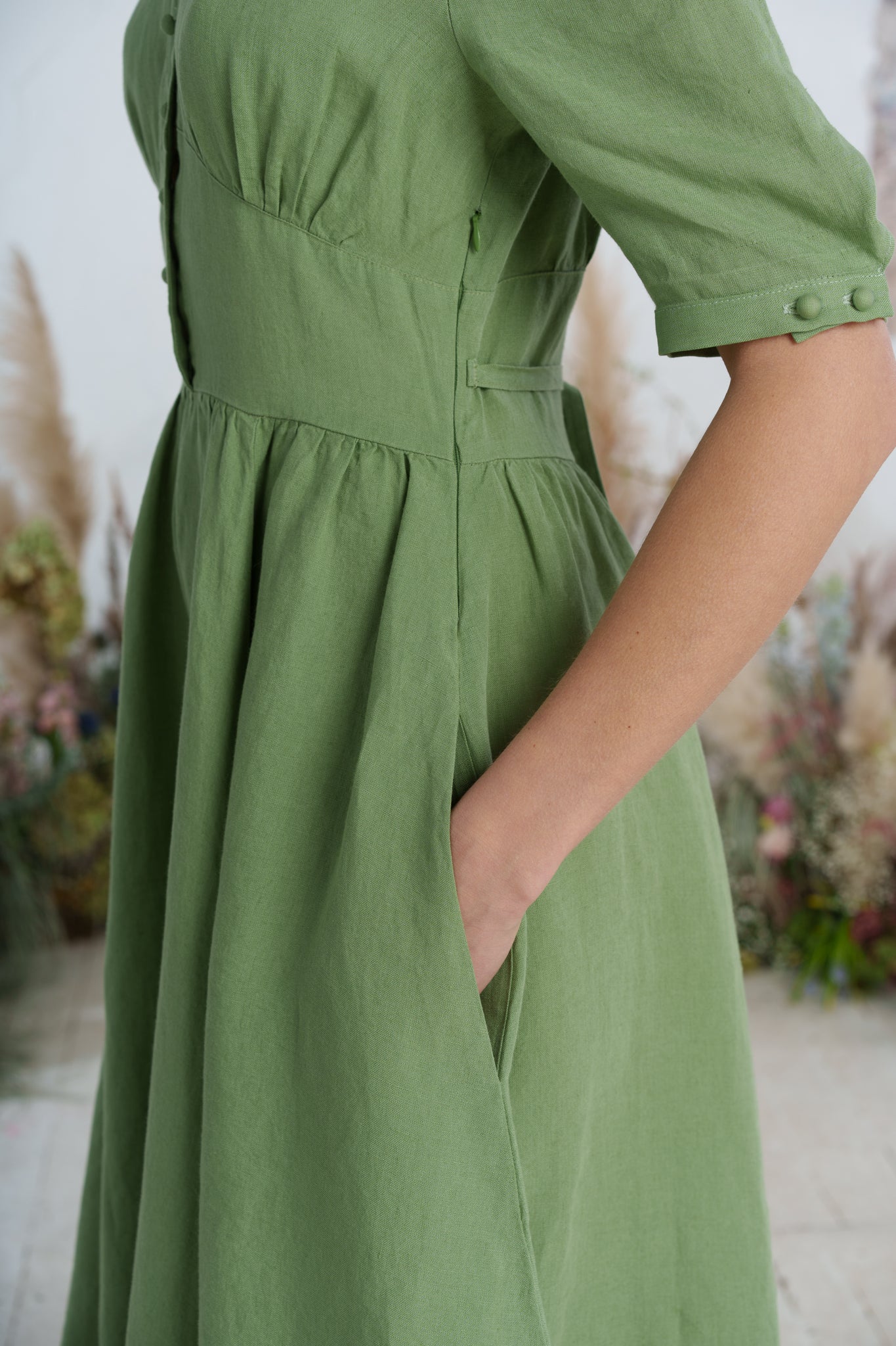 Diane Dress, Puffed Sleeve