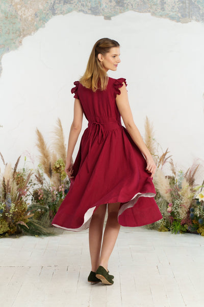 Diane Dress, Ruffle Sleeve
