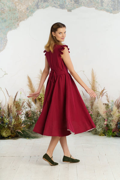 Diane Dress, Ruffle Sleeve