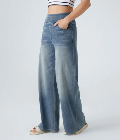 StijlAura | Elastische broek met hoge taille