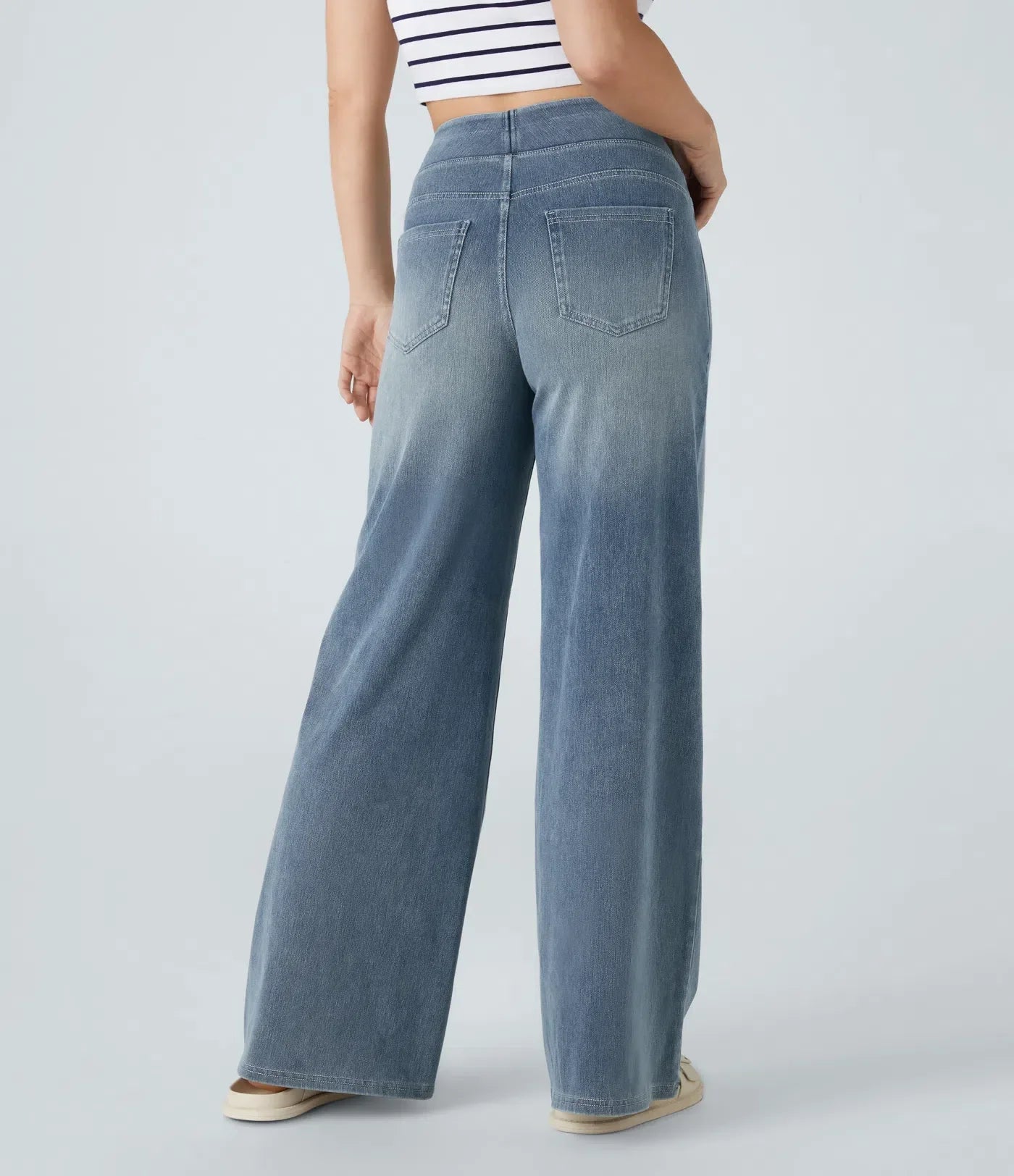 StijlAura | Elastische broek met hoge taille