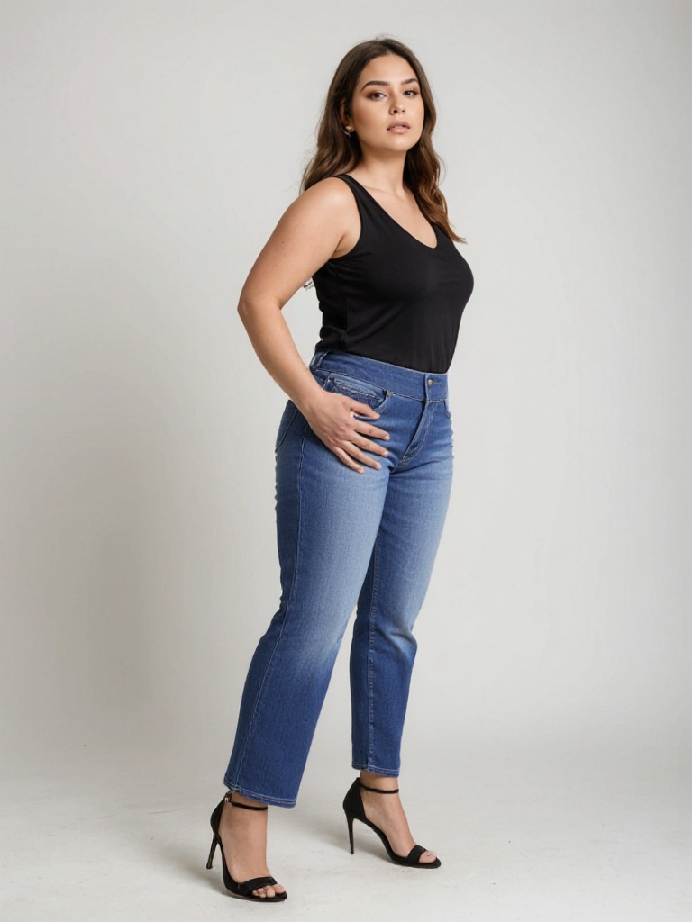StijlAura | Elastische broek met hoge taille